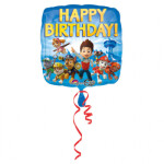 Foliový balón standart, Tlapková patrola Happy Birhtday