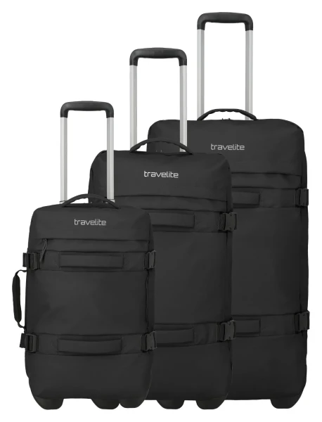 Travelite Bolonia Wheeled Duffle S,M,L Black S: 35 l / M: 50 l / L: 75 L TRAVELITE-8000250-01