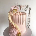 Dortisimo Zapichovací dekorace na dort stříbrná Happy Birthday