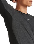 ICEBREAKER Mens 200 Oasis+ LS Crewe, Black/Jet Hthr/Undyed/Cb (vzorek) velikost: M