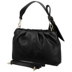 Módní dámská kožená kabelka do ruky Antini, černá