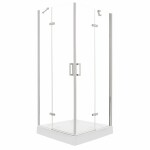 KERRA - Sprchový kout Flow s vaničkou 90 (chrom) 5907548118462