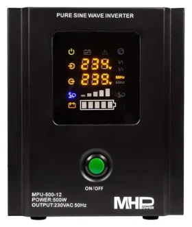 Carspa MHPower MPU-500-12 / Napěťový měnič / UPS / 500 W / čistý sinus / 12V (MPU-500-12)
