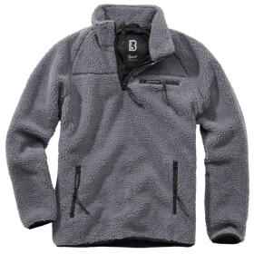 Brandit Svetr Teddyfleece Troyer antracitový L