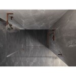 MEXEN/S - Lunar-B L sprchový kout dveře křídlové pravá 85 x 70, transparent, růžové zlato 832L-085-070-60-00-P