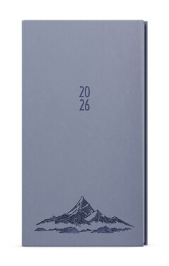 Týdenní diář 2026 Jakub Vivella s ražbou kapesní holubí šeď Hory