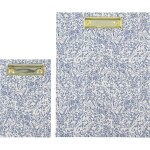 House Doctor Psací podložka se skřipcem Clipboard Dark Blue Menší, modrá barva, kov, papír