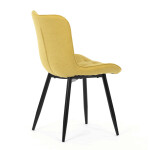 Jídelní židle, žlutá, látka, HC-462 YEL2