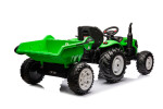 Mamido Elektrický traktor s přívěsem pro děti HC-306 24V světle zelený