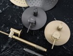 REA - Podomítková sprchová sada Lungo Grip Gold Brush + BOX REA-P8950