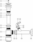 NOVASERVIS - Sifon dřezový otvor 49mm bez přepadu plast NSP45