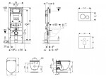 GEBERIT - Duofix Set předstěnové instalace, klozetu a sedátka Ideal Standard Tesi, tlačítka Sigma20, Aquablade, SoftClose, bílá/lesklý chrom 111.300.00.5 NU4