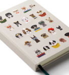 Rifle Paper Co. Vyšívaný linkovaný deník Dogs, béžová barva, papír