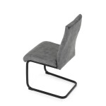 Židle jídelní, šedý samet, černá pohupová podnož