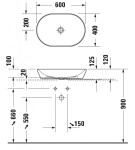 DURAVIT - D-Neo Umyvadlová mísa 60x40 cm, bílá 2372600070