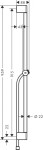 HANSGROHE - Unica Sprchová tyč 96 cm, se sprchovou hadicí, matná bílá 24401700