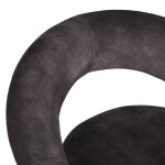 Židle barová, hnědá sametová látka, černá podnož