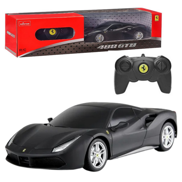 RASTAR Auto na dálkové ovládání Ferrari 488 GTB 1:24 Rastar černé