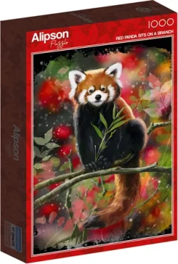 ALIPSON Puzzle Panda červená na větvi