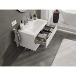MEXEN/S - Orio koupelnová skříňka 80 cm s umyvadlem Vela, 2 zásuvky, bílá lesk 91A10-08047-2-BFF00-W23M00