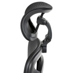 Kancelářská židle, černá síťovina, posuvný opěrák, plastový kříž, kolečka na tvrdé povrchy