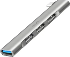 LogiLink USB-C hub, 4 porty / USB hub / USB 3.2 Gen1 / 1x USB-A 3.0 / 3x USB-A 2.0 (UA0437)