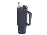 Quokka Nerezový termohrnek s brčkem Stream Black 950 ml (40034QO)