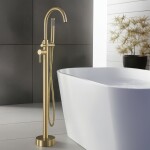 REA - Volně stojící baterie Lungo brush gold REA-B7498