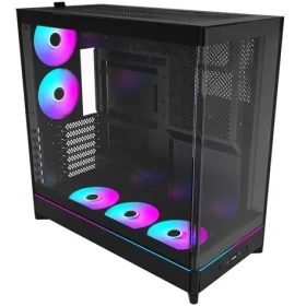 Montech HS02 PRO černá / ATX / 2x USBA / 1x USB-C / 5x 120mm / bez zdroje / průhledná bočnice (HS02 PRO (B))