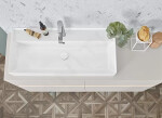 VILLEROY & BOCH - Collaro Umyvadlo nábytkové 1000x470 mm, bez přepadu, otvor pro baterii, CeramicPlus, Stone White 4A33A2RW