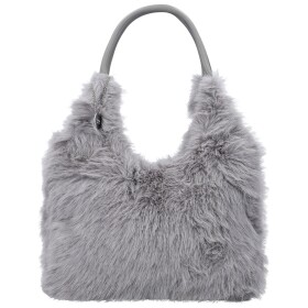Módní dámská plyšová kabelka do ruky Viorica, šedá