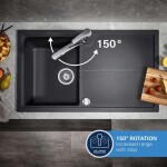 GROHE - QuickFix Start Elektronická dřezová baterie s výsuvnou sprškou, bateriové napájení, chrom 1012430000