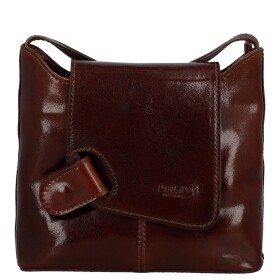 Luxusní dámská kožená crossbody kabelka Jessie, hnědá