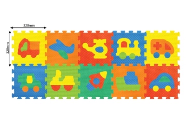 Měkké puzzle bloky DOPRAVNÍ PROSTŘEDKY cm