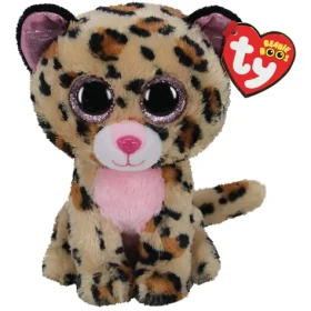 TY Plyšák Livvie hnědo-růžový leopard 15 cm