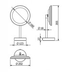 KLUDI - Vela R Kosmetické zrcátko s LED osvětlením, kartáčovaný nikl 58995N5F