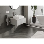 MEXEN/S - Orio koupelnová skříňka pod umyvadlo 70 cm s deskou, 1 šuplík, šedá mat 91A10-07023-1-BFC62