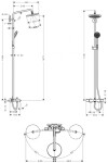 HANSGROHE - Croma 220 Sprchový set Showerpipe s termostatem, 22 cm, 1 proud, chrom 27223000