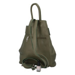 Neobyčejný kožený batůžek Silvester, zelená