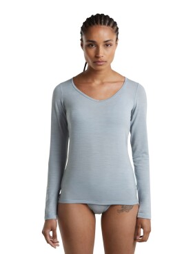 Dámské merino triko dlouhý rukáv ICEBREAKER Wmns Siren LS Sweetheart, Zinc Blue velikost: XS