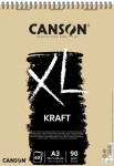 Canson XL Kraft kroužková vazba A3 90 g 60 listů