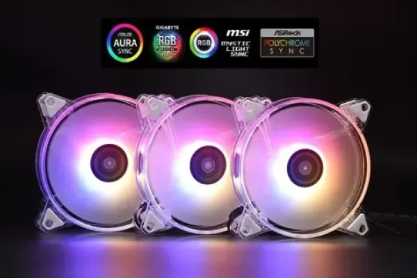 1stCOOL AURA EVO Crystal bílá / Sada ventilátorů / 120mm / ARGB / 3ks / řadič (KIT-AURA-EVO-CR)