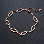 Náramek Swarovski Elements Ennio, Bílá/čirá 18 cm + 3 cm (prodloužení)