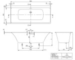 VILLEROY & BOCH - Subway 3.0 Vana 180x80 cm, Quaryl, alpská bílá UBQ180SBW2DV-01