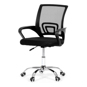 Dětská židle, výškově nastavitelná, černá síťovina, KA-L103 BK