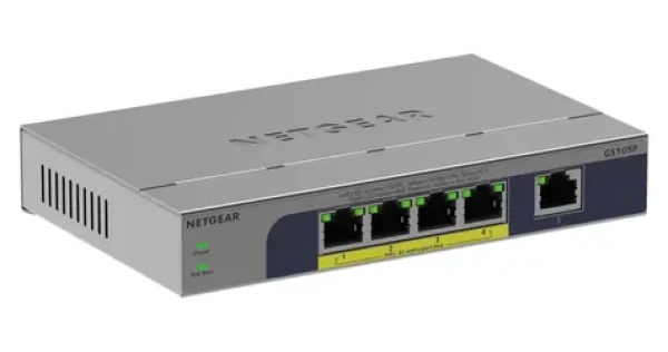 Switch 5 portů Gigabit Ethernet PoE+ / Switch / 5x GbE / PoE+ / neřízený (GS105P-300EUS)