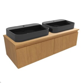 Koupelnová skříňka s umyvadlem SAT Evolution 118x30x44,8 cm dub medový mat SATEVO120DMDUB SATEVO120DMDUB