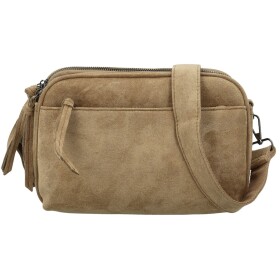 Stylová dámská koženková crossbody kabelka Ariona, khaki