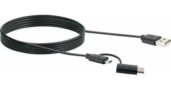 Schwaiger USB-C a USB-A na Micro-USB kabel černá / USB kabel / 1 m / stíněný (CK3112533)