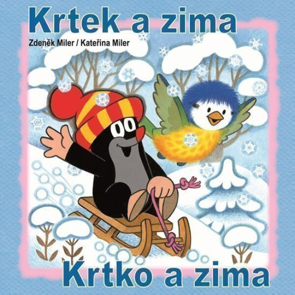 Krtek a zima - omalovánky čtverec - Zdeněk Miler